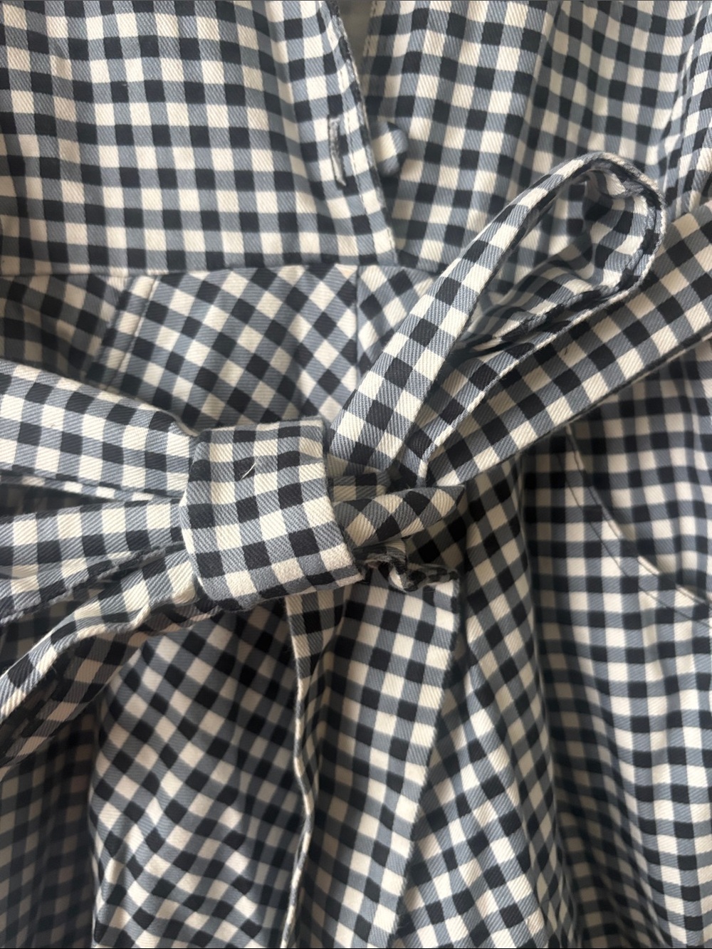 Batsheva Navy and White Gingham Midi Dress - Picture 5 of 8